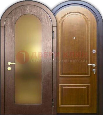 Металлическая арочная дверь ДА-12 в банк в Волжском