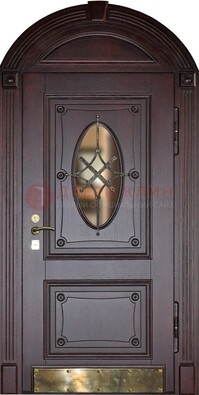 Арочная металлическая дверь с виноритом ДА-38 в Чехове
