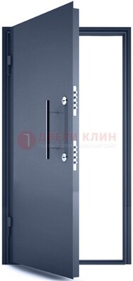 Черная металлическая бронированная дверь ДБ-1 в Чехове
