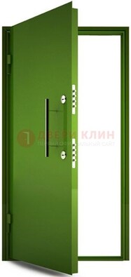 Зеленая металлическая бронированная дверь ДБ-8 в Электростали