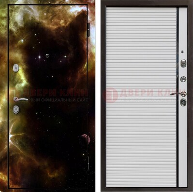 Стальная дверь с фотопечатью космоса ДФ-14 в Туле