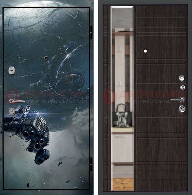 Железная дверь с фотопечатью космической фантастики ДФ-51 