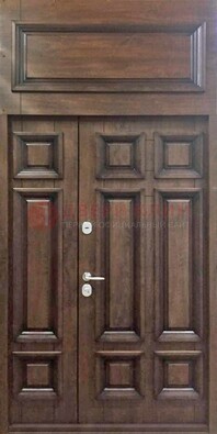 Классическая входная дверь с верхней фрамугой ДФГ-15 в Чехове
