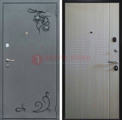 Коттеджная металлическая дверь с ковкой ДК-14 