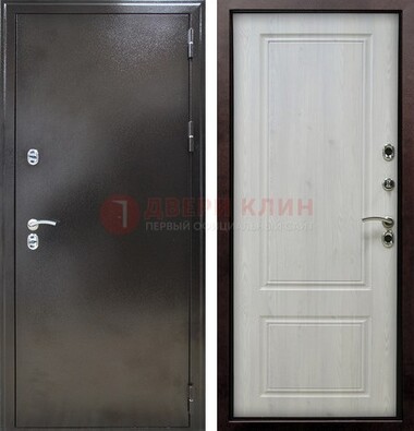 Коричневая железная дверь с МДФ ДМ-170 в Екатеринбурге