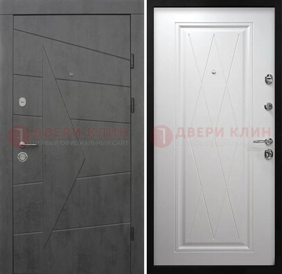 Темная железная дверь МДФ с рисунком ДМ-194 в Чехове
