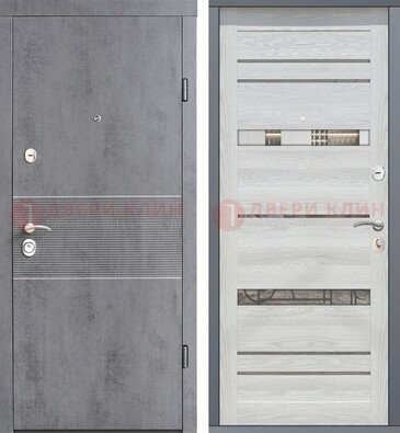 Входная железная дверь c филенчатой МДФ Орех тисненый ДМ-262 в Чехове