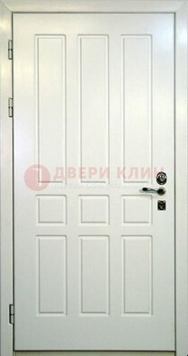 Белая стальная дверь с МДФ ДМ-36 в Чехове
