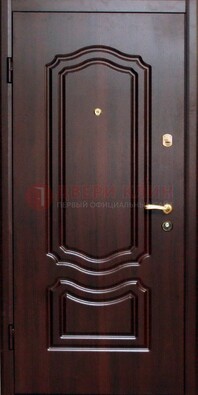 Темная железная дверь с МДФ ДМ-41 в частный дом в Чехове
