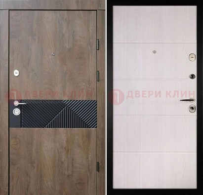 Современная стальная дверь с МДФ в квартиру ДМ-444 в Чехове