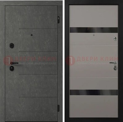 Металлическая дверь с разными МДФ панелями в квартиру ДМ-500 в Чехове