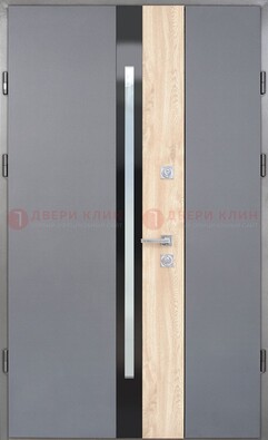 Полуторная металлическая дверь с МДФ ДМ-503 в Чехове