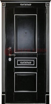 Чёрная дверь с МДФ ДМ-521 в Голицино