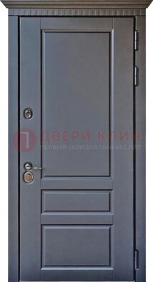 Тёмная входная дверь для коттеджа с МДФ ДМ-528 в Чехове