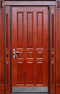 Красная входная дверь для улицы с МДФ ДМ-532 в Чехове