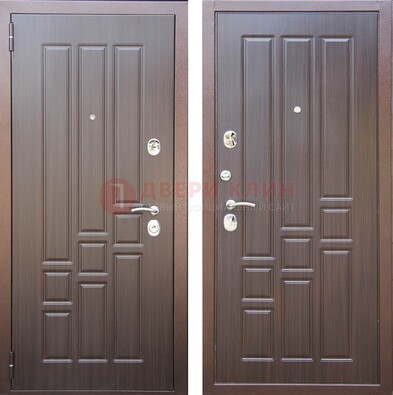 Теплая металлическая дверь с МДФ с двух сторон ДМ-80 в Черноголовке