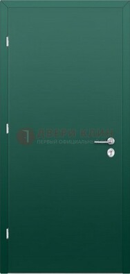 Зеленая стальная дверь с нитроэмалью ДН-6 в Чебоксарах