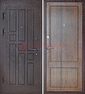 Темная входная дверь с порошковым покрытием МДФ внутри ДП-125 в Ступино