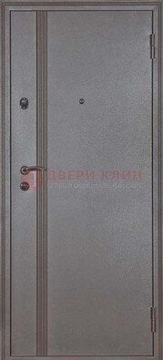 Коричневая металлическая дверь с порошковым напылением ДП-132 в Чехове