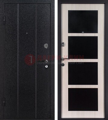Черная металлическая дверь с порошковым напылением ДП-176 в Ярославле