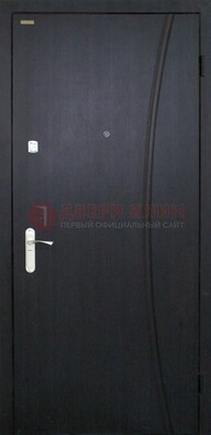 Черная стальная дверь с порошковым покрытием ДП-186 в Чехове