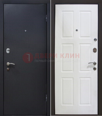 Черная металлическая дверь с порошковым покрытием ДП-193 в Чехове