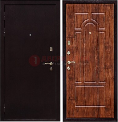 Темная железная дверь с порошковым покрытием ДП-194 в Чехове