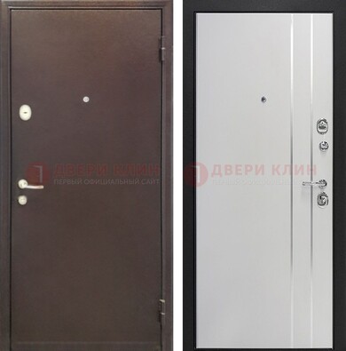 Входная дверь с порошковым покрытием с МДФ с молдингами ДП-232 в Чехове