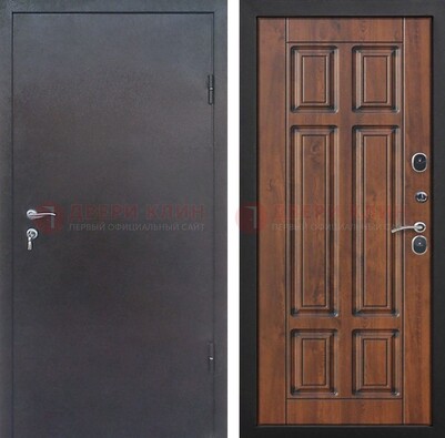 Входная дверь с порошковым покрытием Медный антик с МДФ панелью ДП-235 в Чехове