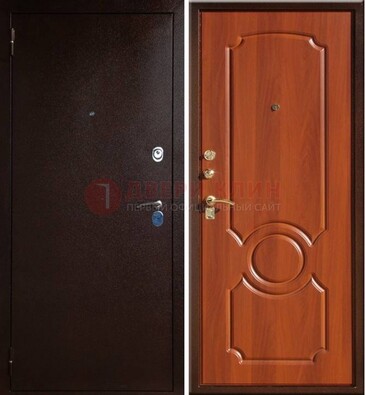 Темная железная дверь с порошковым напылением ДП-46 в Чехове