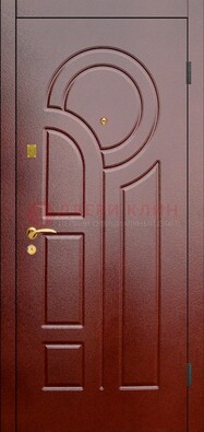 Красная металлическая дверь с порошковым окрасом ДП-57 в Чехове