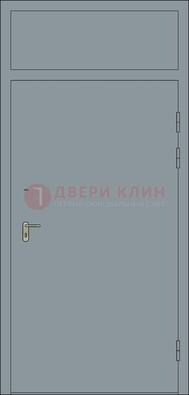 Серая противопожарная дверь ДПП-16 в Кирове
