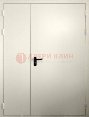 Белая противопожарная двупольная дверь ДПМ-02/60 в Перми