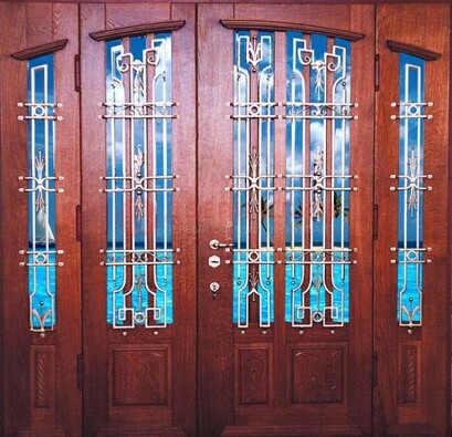 Парадная дверь со вставками из стекла ДПР-55 с шумоизоляцией в Перми
