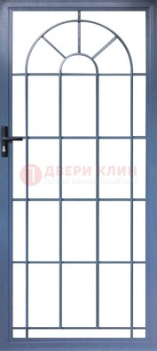 Синяя металлическая решетчатая дверь ДР-28 в Чехове