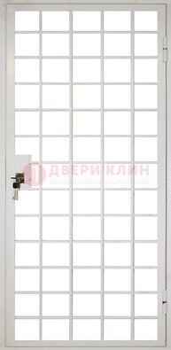 Белая металлическая решетчатая дверь ДР-2 в Чехове