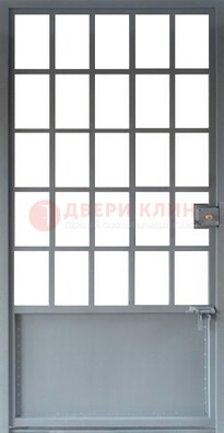 Металлическая решетчатая дверь в сером цвете ДР-7 в Чехове