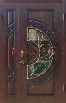 Полуторная железная дверь Винорит в классическом стиле ДСК-272 в Чехове