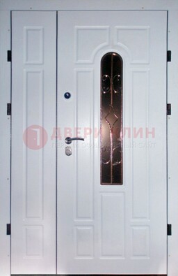 Входная дверь Винорит со стеклом в белом цвете ДСК-277 в Чехове
