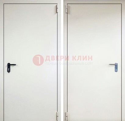 Белая железная техническая дверь ДТ-16 в Чебоксарах