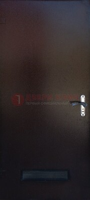 Черная железная техническая дверь ДТ-17 в Уфе