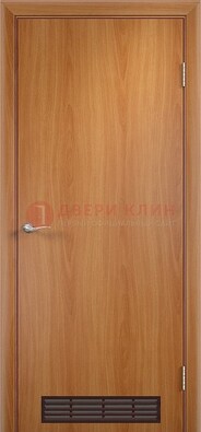 Светлая техническая дверь с вентиляционной решеткой ДТ-1 В Ижевске