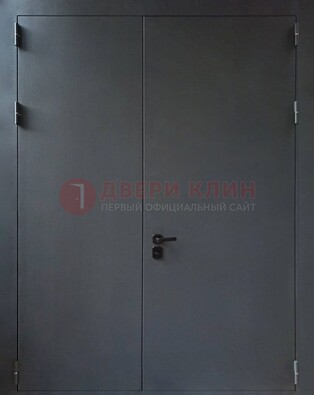 Черная распашная тамбурная дверь Порошок ДТМ-46 в Чехове