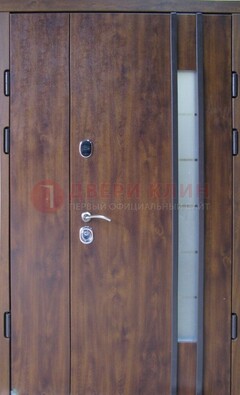 Стальная дверь с виноритом и стеклом ДВТ-187 в Чехове