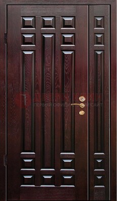 Коричневая металлическая дверь с виноритом ДВТ-20 в Чехове