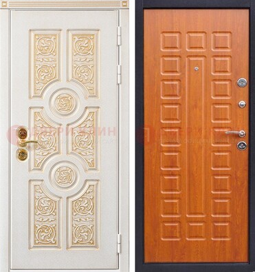 Белая железная дверь с виноритом ДВТ-230 в Чехове