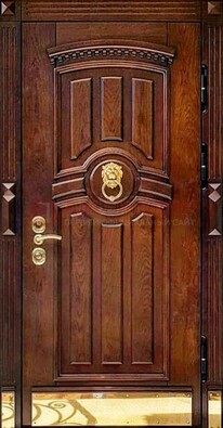 Входная дверь с виноритом в коричневом цвете ДВТ-236 в Чехове