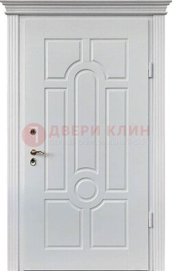 Белая уличная дверь с виноритом для дома ДВТ-247 в Чехове