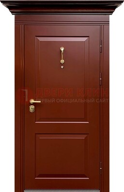 Красная железная дверь винорит для частного дома ДВТ-251 в Чехове