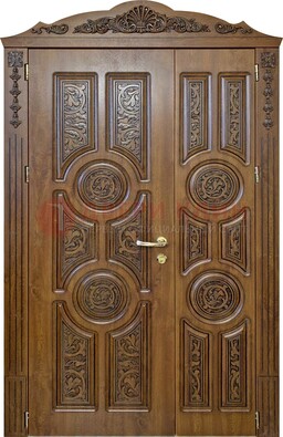 Дизайнерская железная дверь с виноритом и узором ДВТ-257 в Чехове